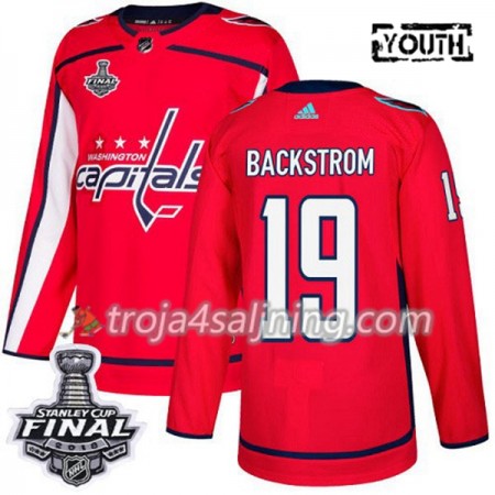 Washington Capitals tröja Nicklas Backstrom 19 2018 Stanley Cup Final Patch Adidas Röd Authentic - NHL Tröjor Barn Washington Capitals tröja Nicklas Backstrom 19 2018 Stanley Cup Final Patch Adidas Röd Authentic - NHL Tröjor Barn